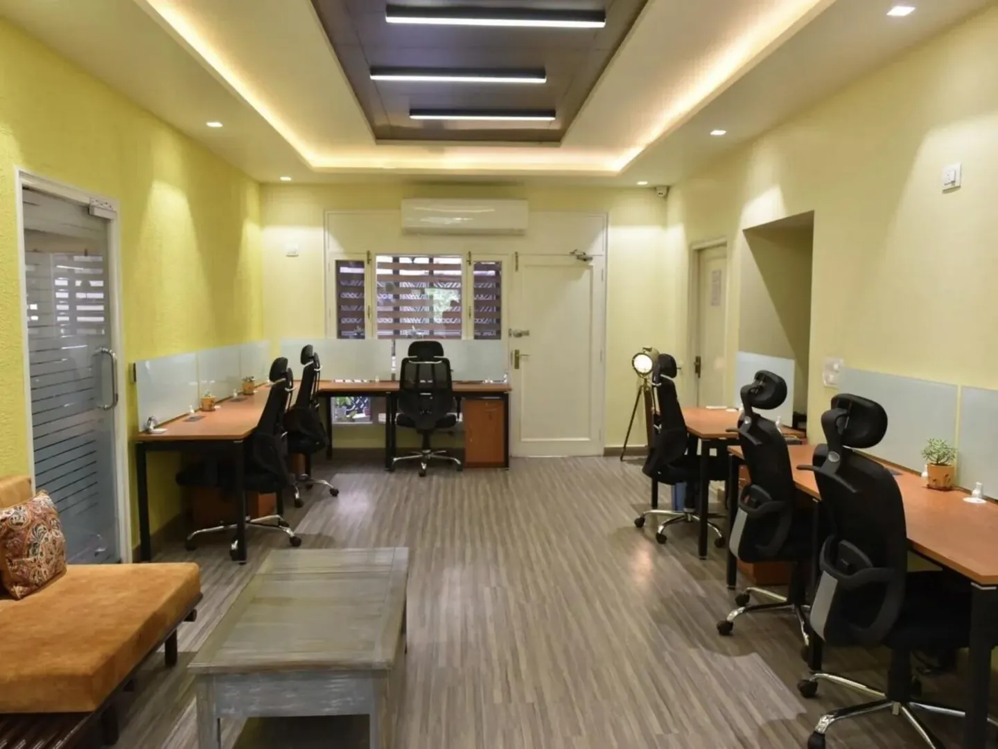 Open-plan desk area at CollaboCorner coworking space in Civil Lines, Jaipur
